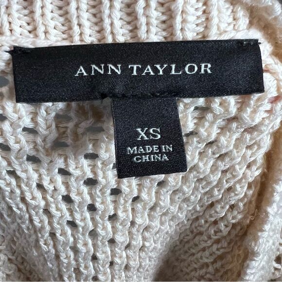 Ann Taylor ivory open knit sweater size XS - Picture 5 of 6